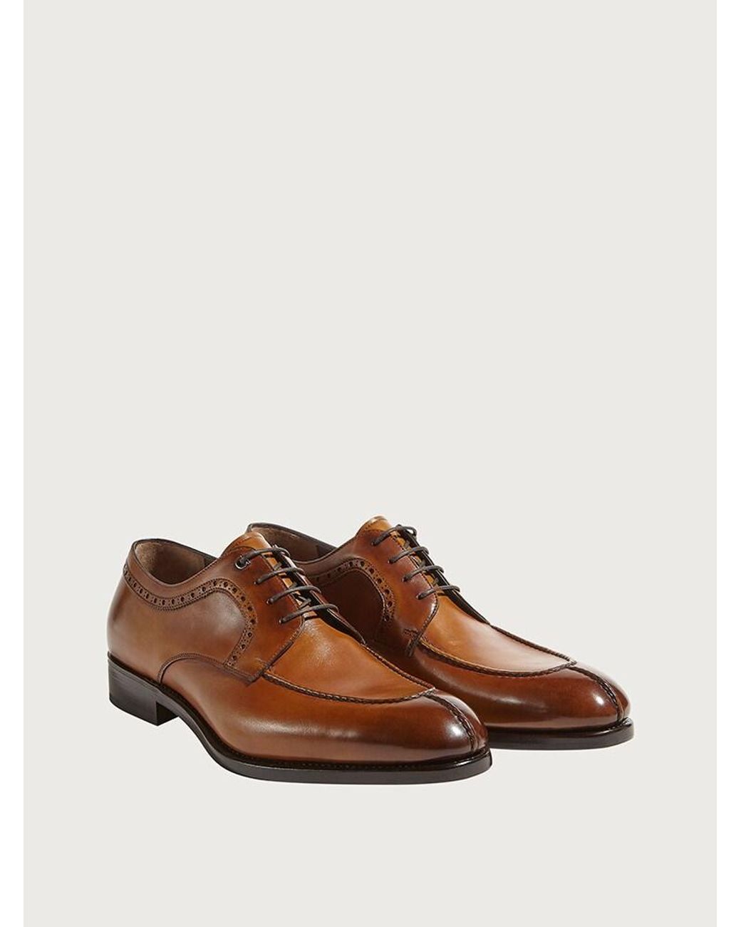 Ferragamo Brown Derby Shoe for men