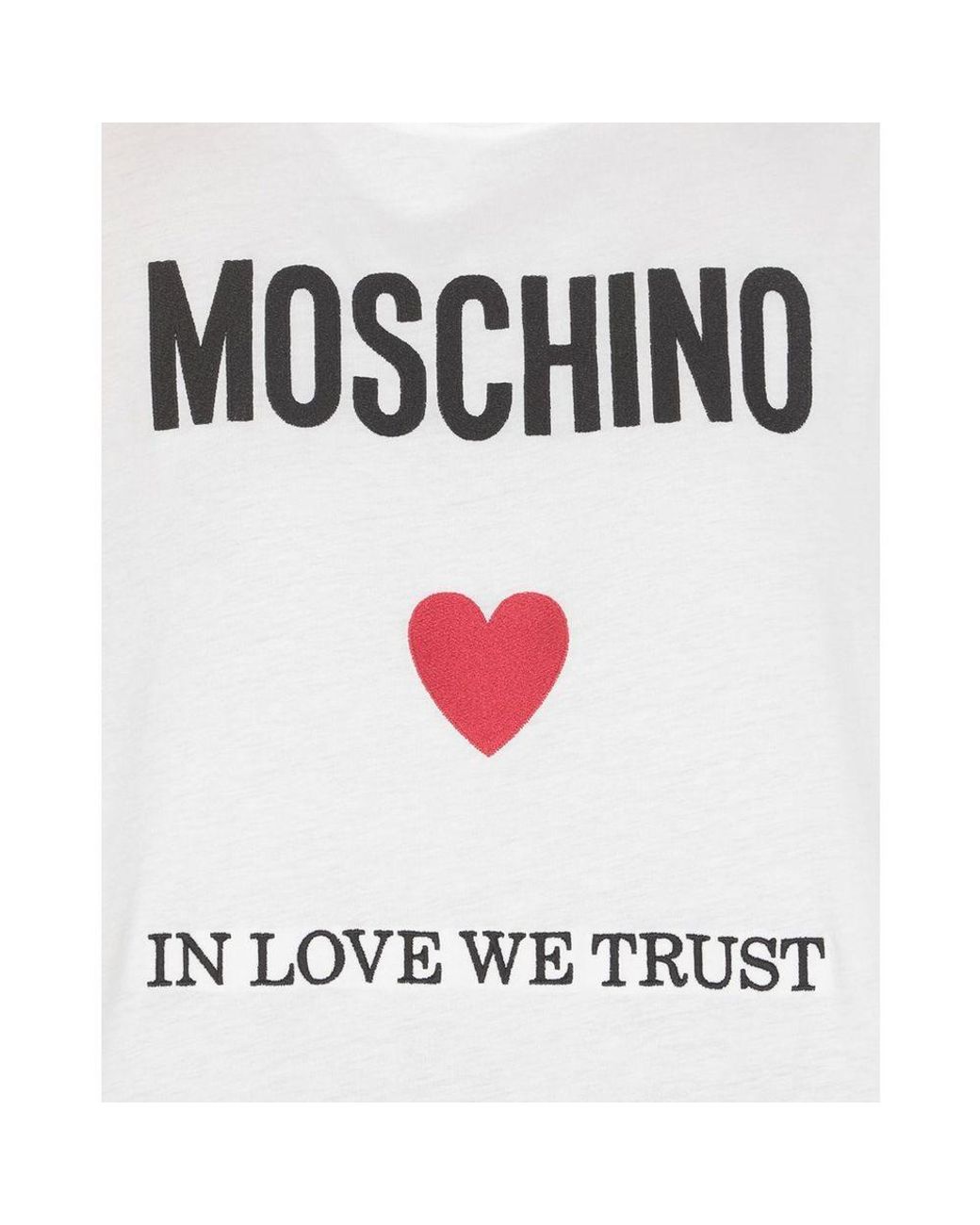 Moschino Couture White Love We Trust T-Shirt for men