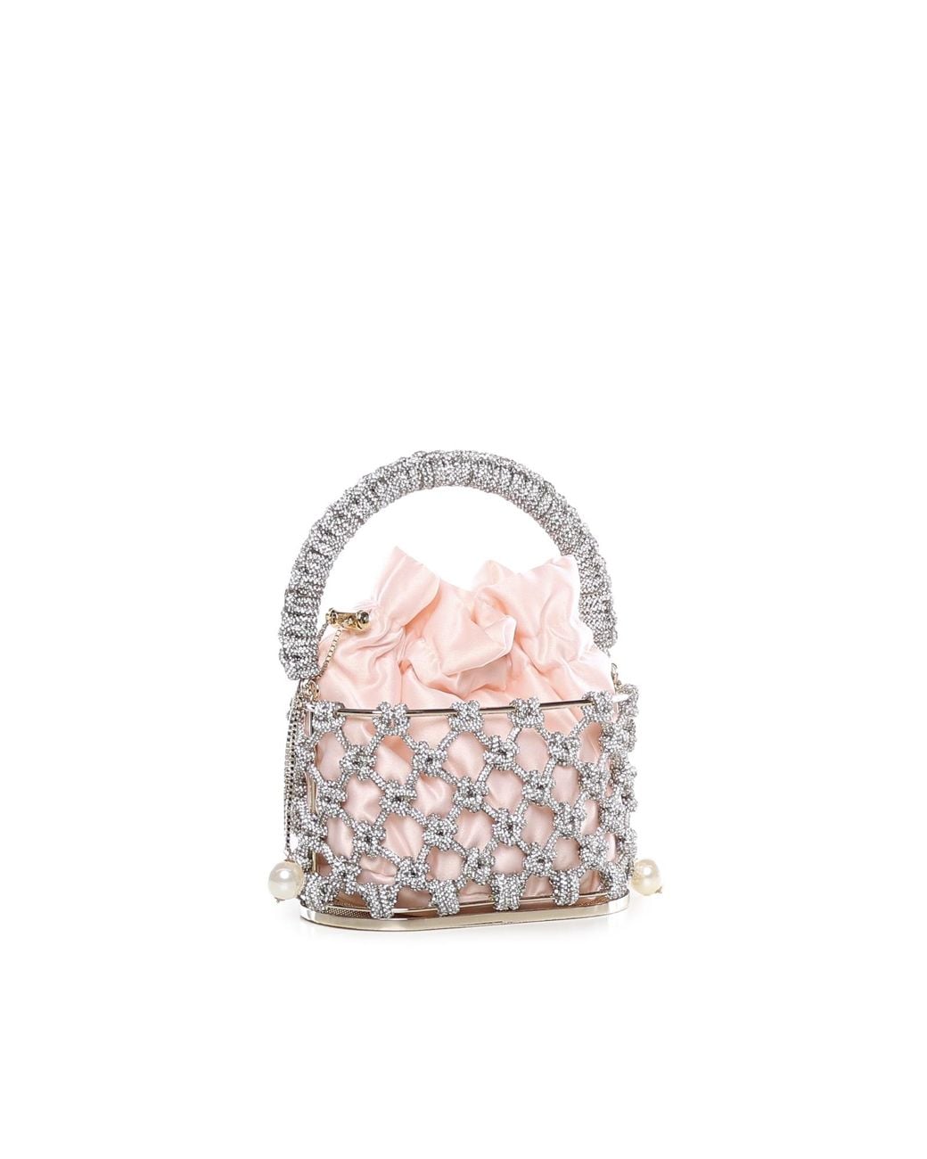 Rosantica Pink Bags Crystals/Brass/Fabric