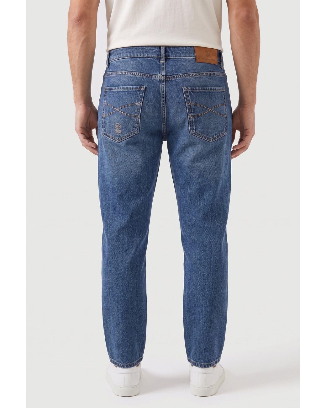 Brunello Cucinelli Blue Medium Traditional Trousers for men