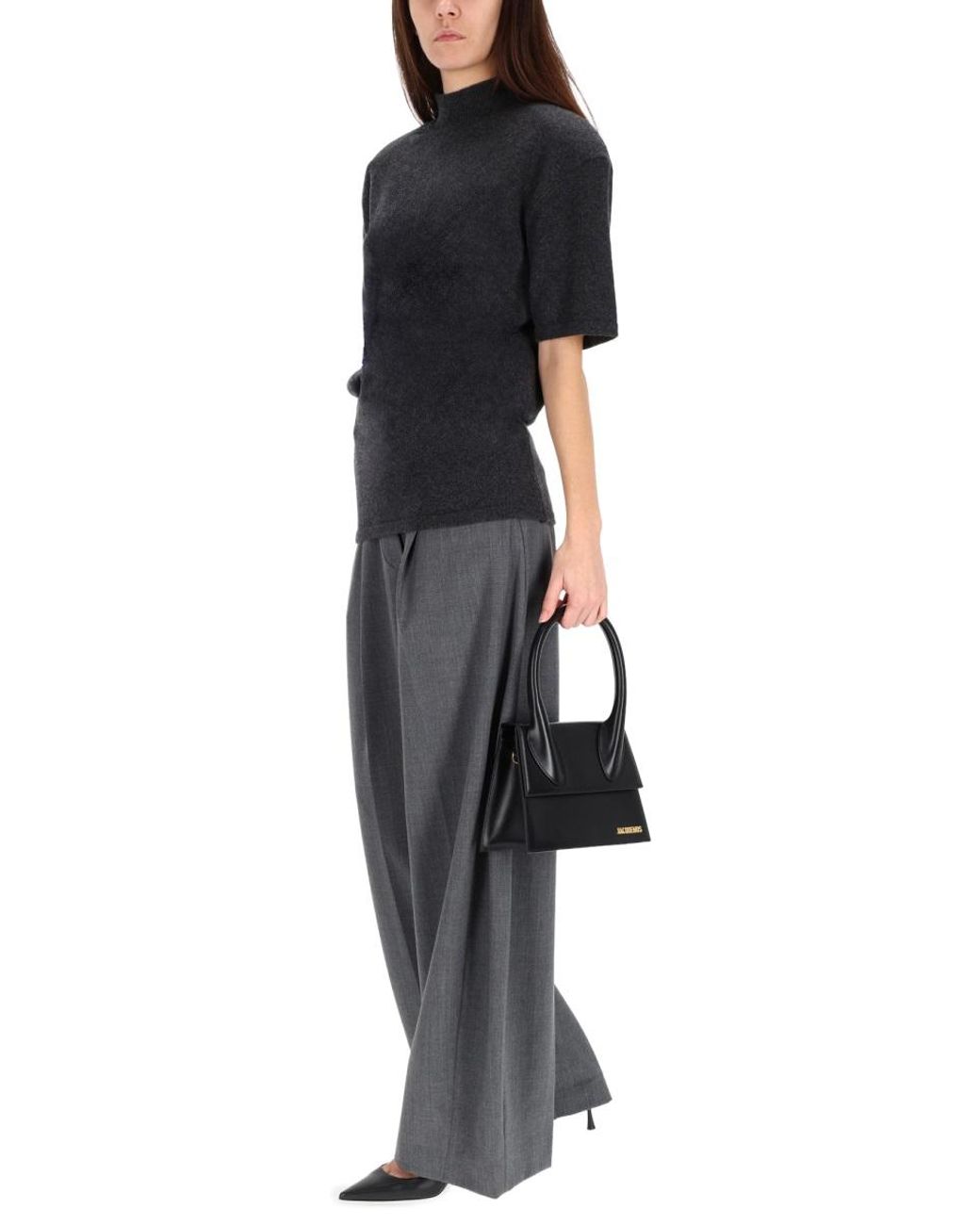 Jacquemus Black Jacquemus Wool Cashmere Blend Sweater