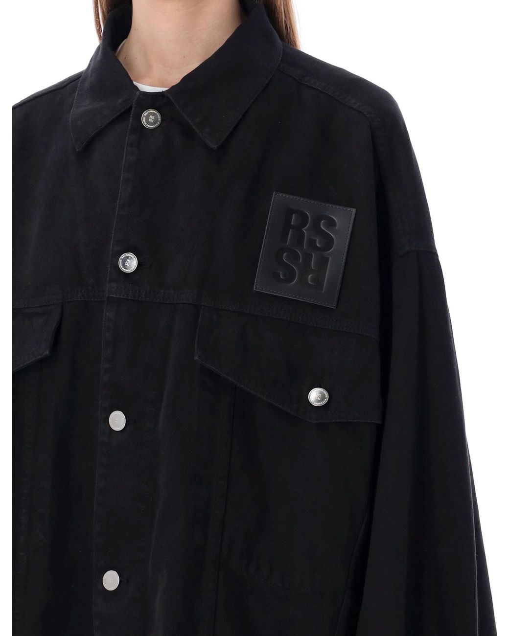 Raf Simons Women's Black Oversized Solemn-x Denim Jacket