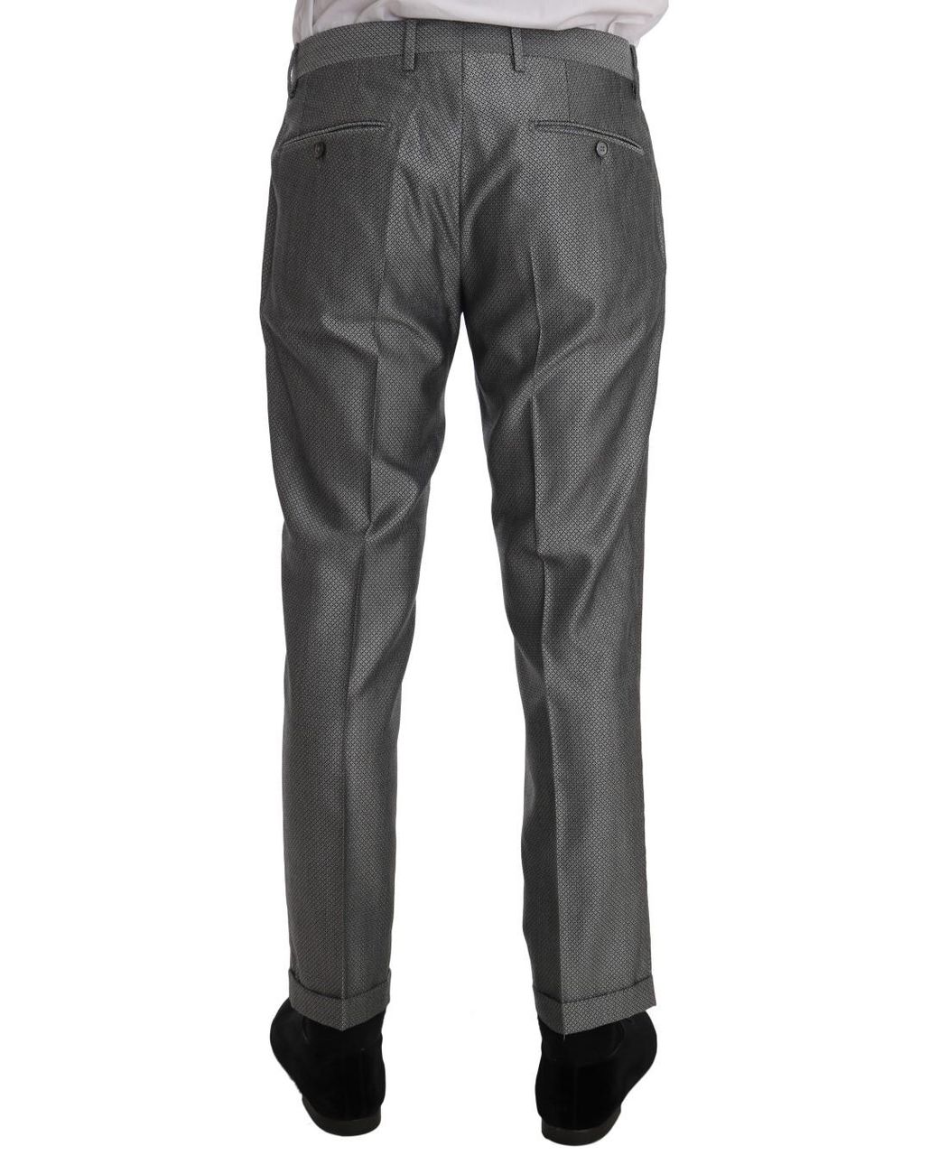 Dolce & Gabbana Black Stretch Crystal Bee Slim Fit Suit for men