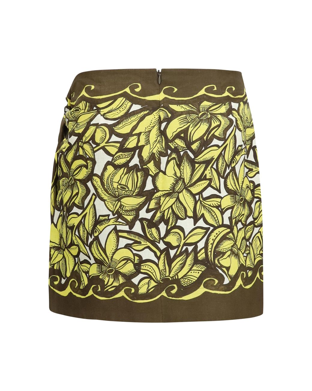 ALÉMAIS Green Mona Wrap Mini Skirt True Hemp