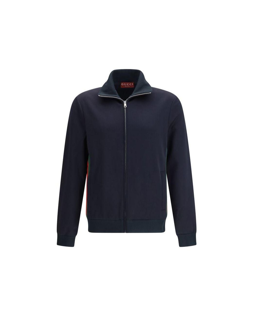 Gucci Blue Gucci Web-Tape Technical Jersey Sweatshirt for men