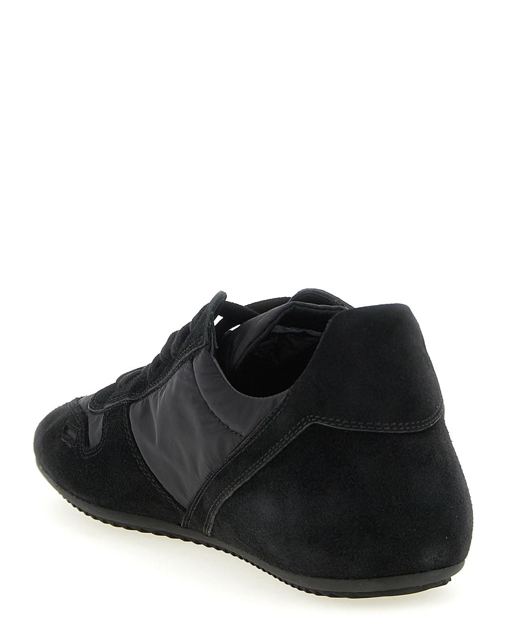 Rick Owens Black Calfskin Athletic Sneakers for men