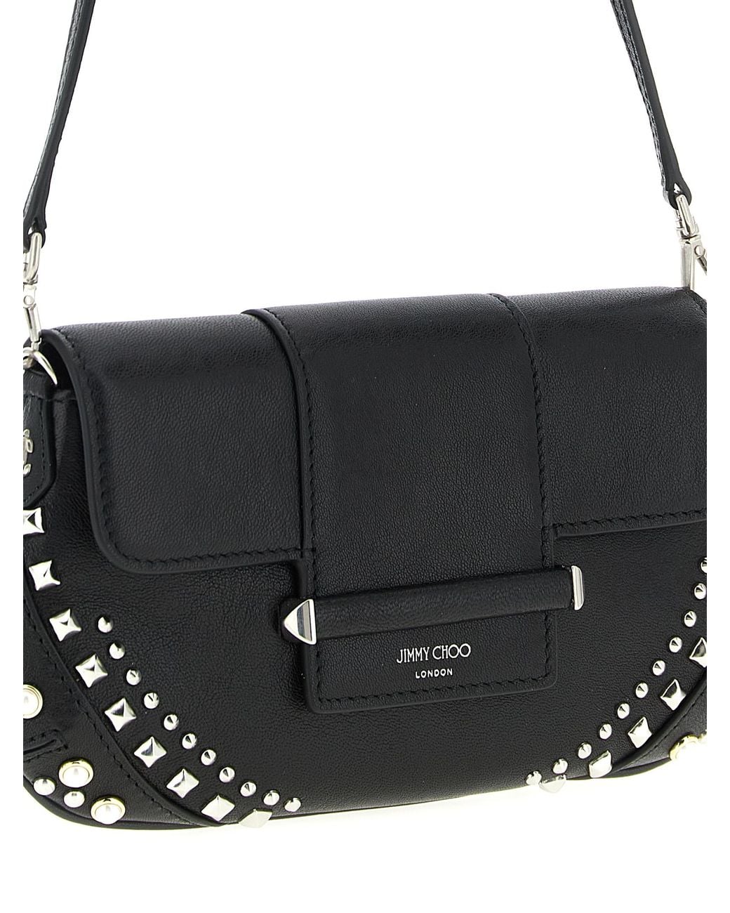 Jimmy Choo Black 'Bar' Wallet On Chain