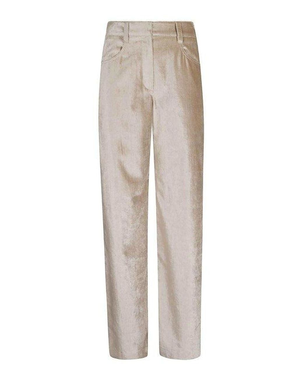 Brunello Cucinelli Natural Pink Cotton Pants