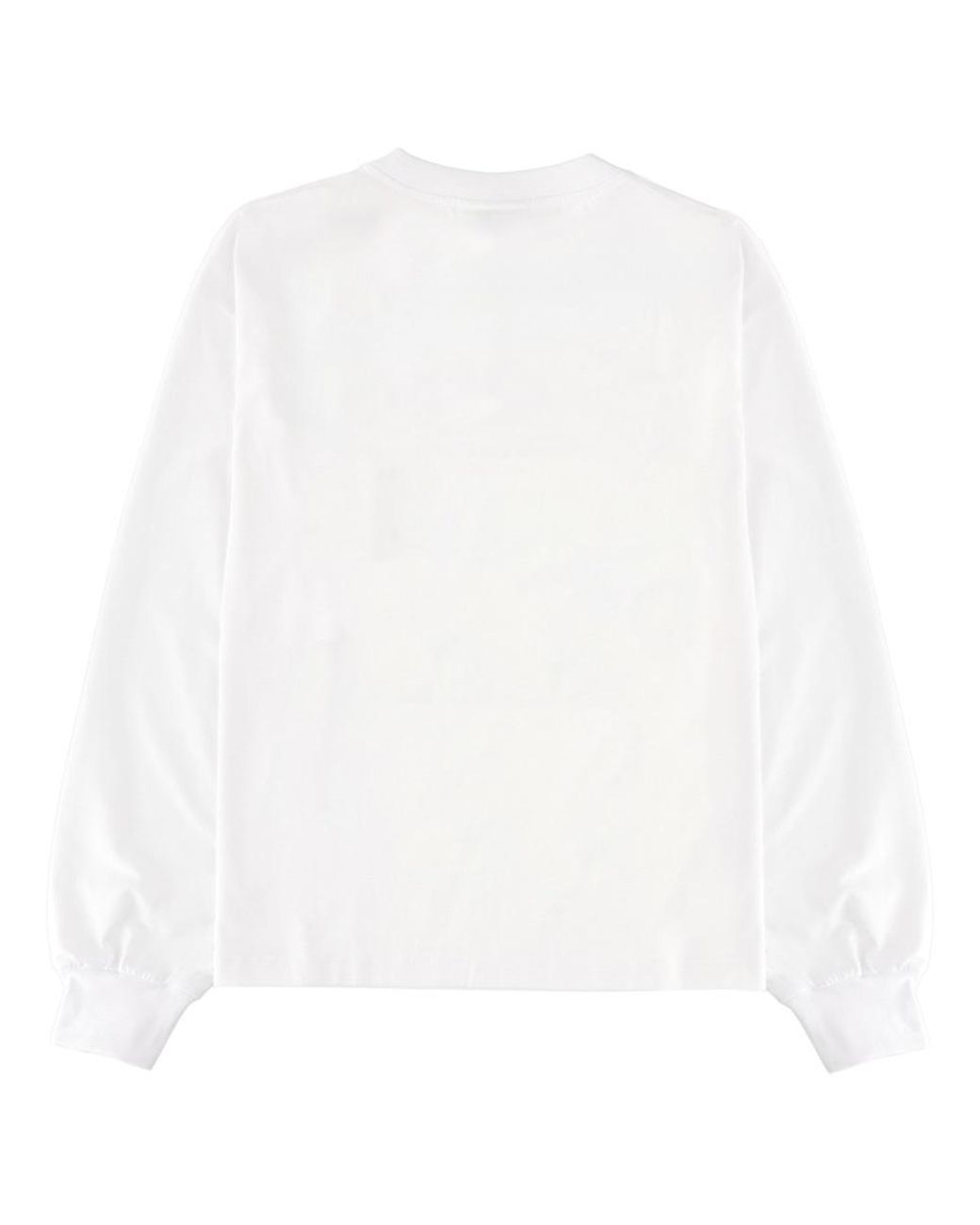 Ganni White Long-Sleeve Graphic T-Shirt