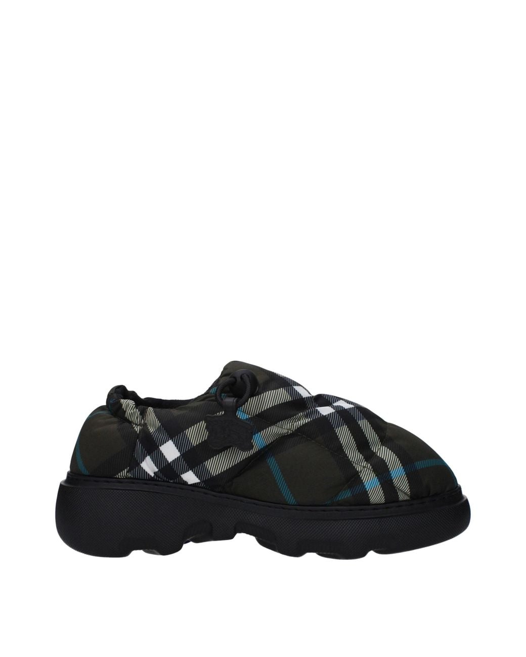 Burberry Burberry Check-Print Fabric Slip-On Loafer in Black | Lyst