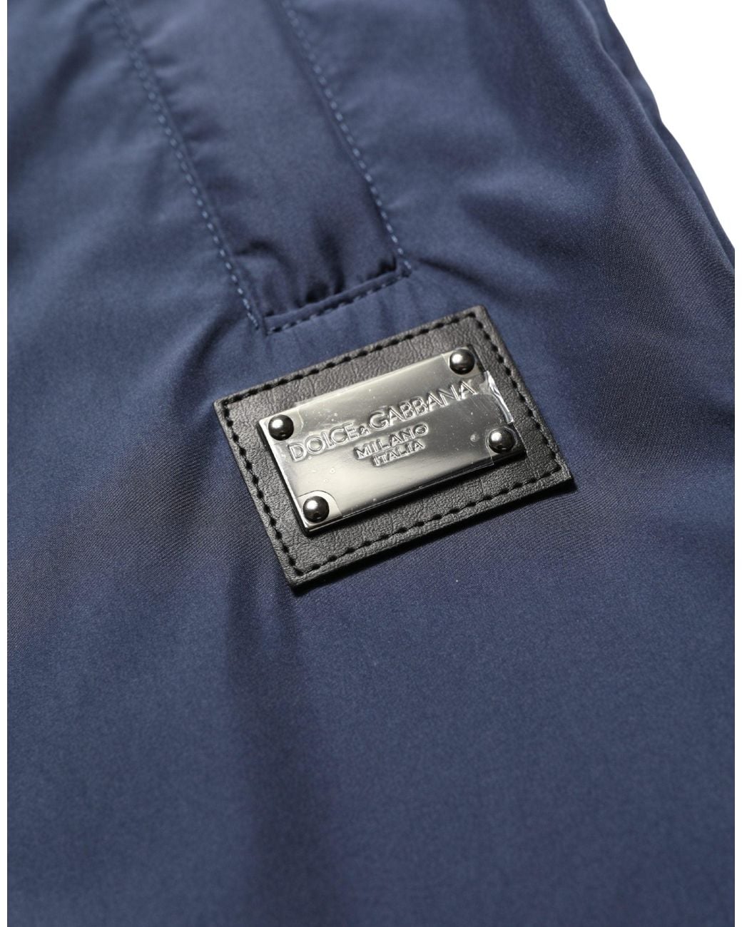 Dolce & Gabbana Blue Dolce & Gabbana Polyester Drawstring Joggers for men