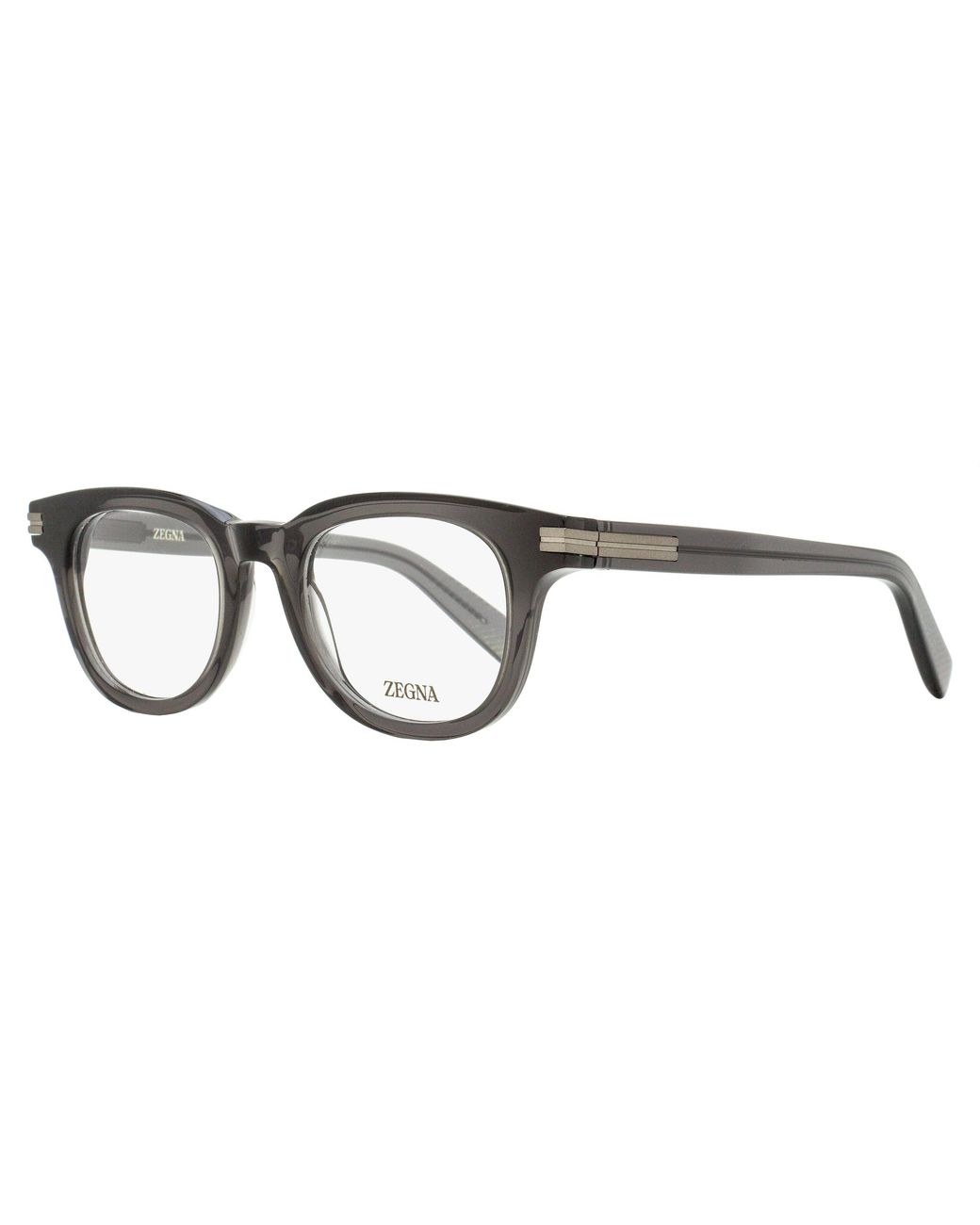 Zegna Black Thick Oval Eyeglasses Ez5279 020 48Mm Plastic (Acetate) for men