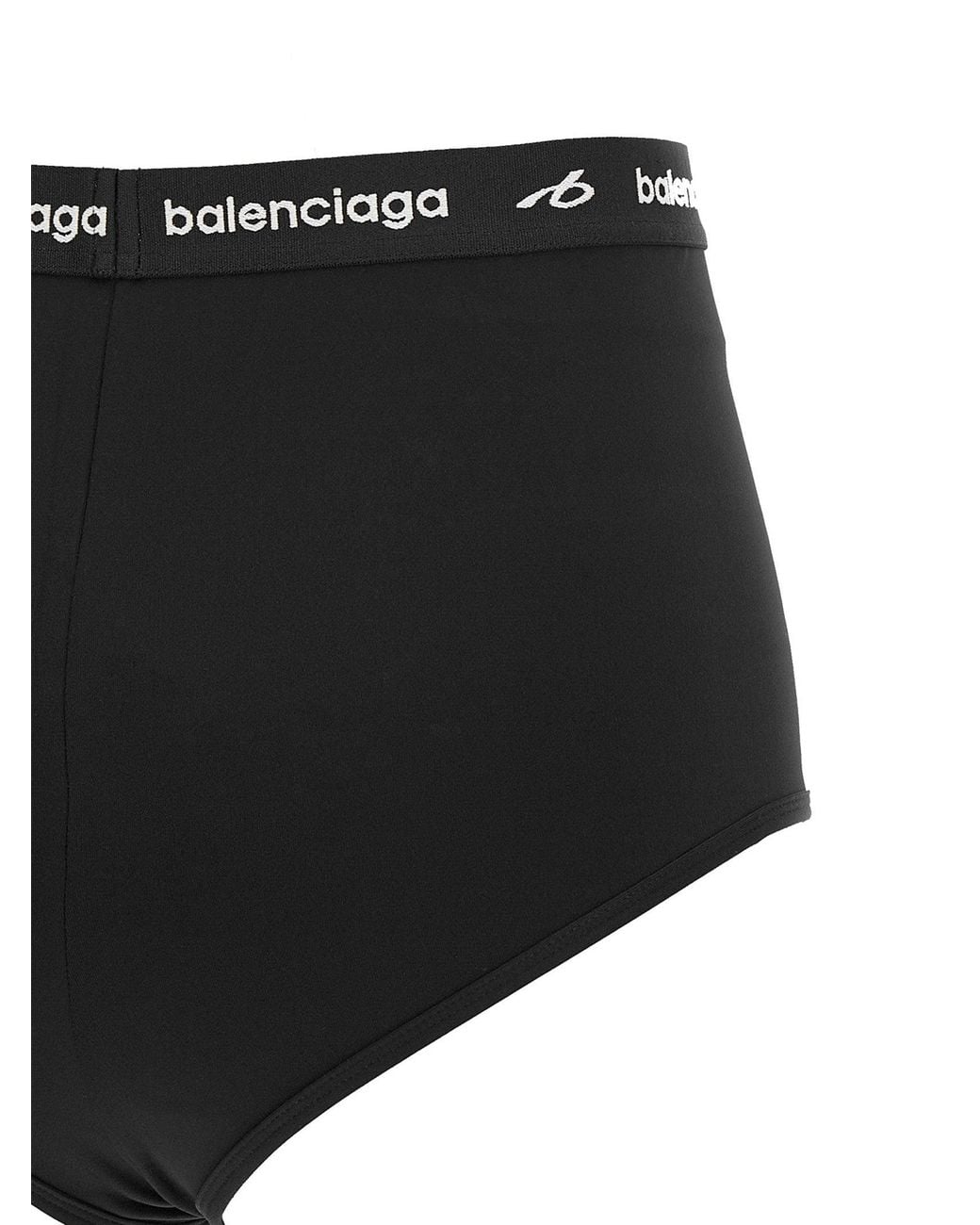 Balenciaga Black Logo-Embroidered Technical Briefs