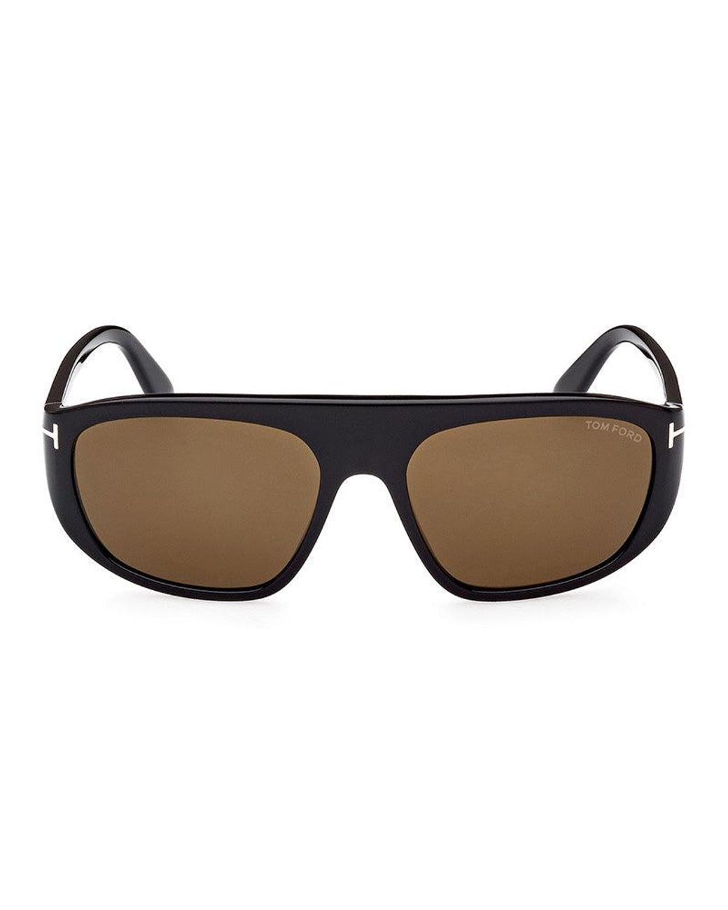 Tom Ford Purple Sunglasses Aviator Full Rim, Dark Havana Frame And Gradient Smoke Lens Ft100252B