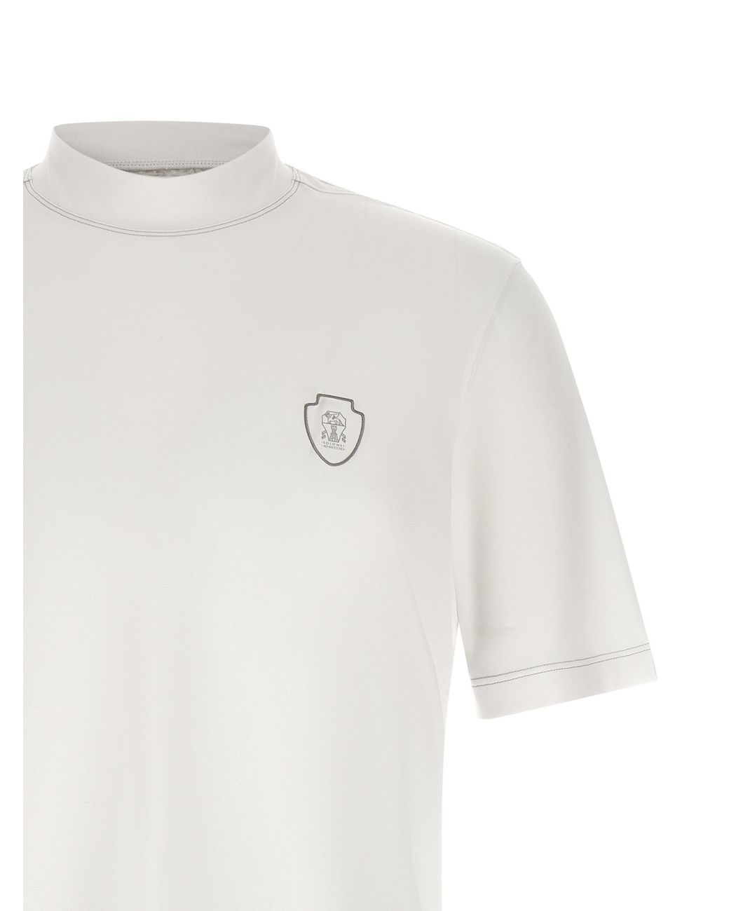 Brunello Cucinelli White Polyamide T-Shirt for men