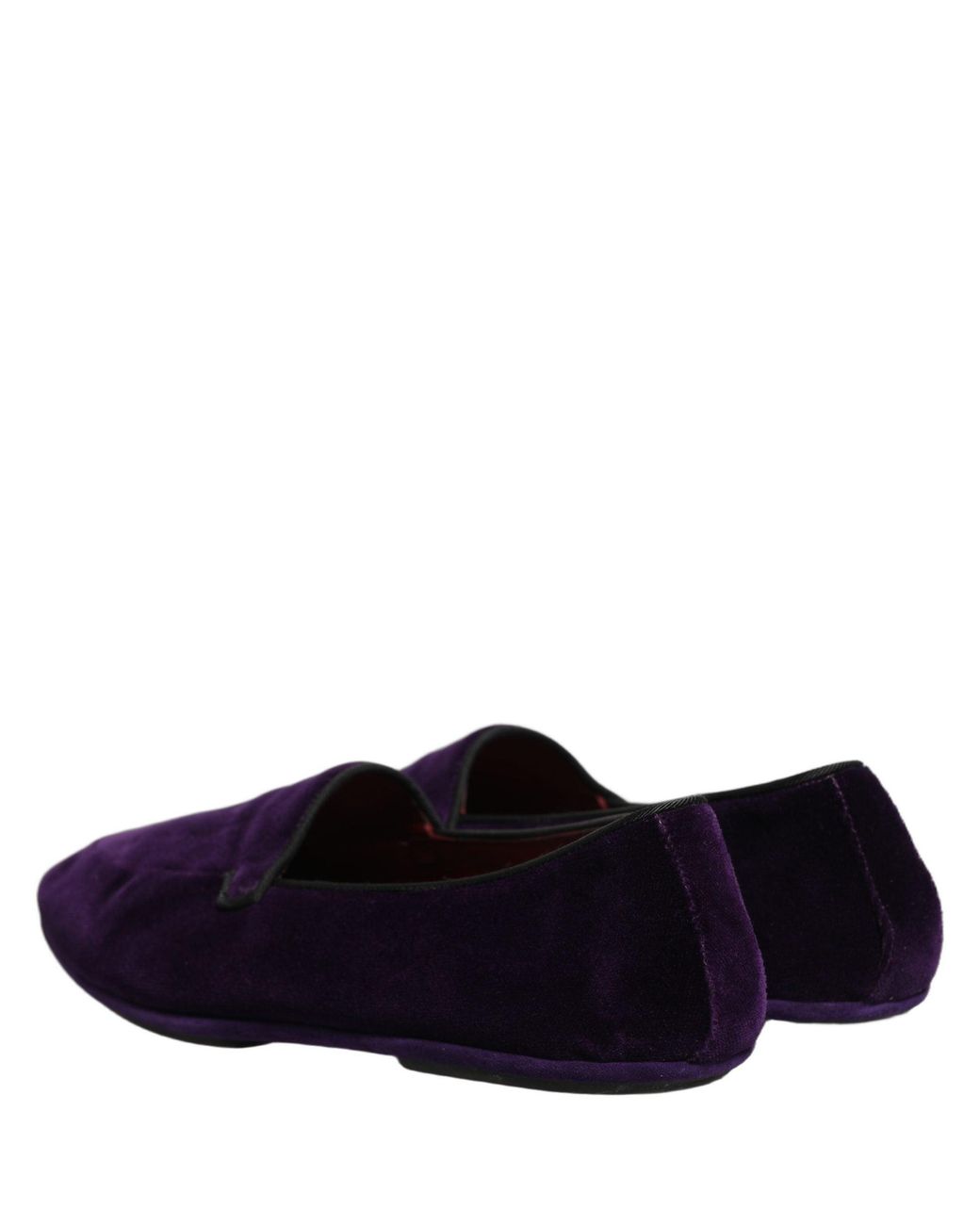 Dolce & Gabbana Purple Dolce & Gabbana Velvet Slip-On Loafer for men
