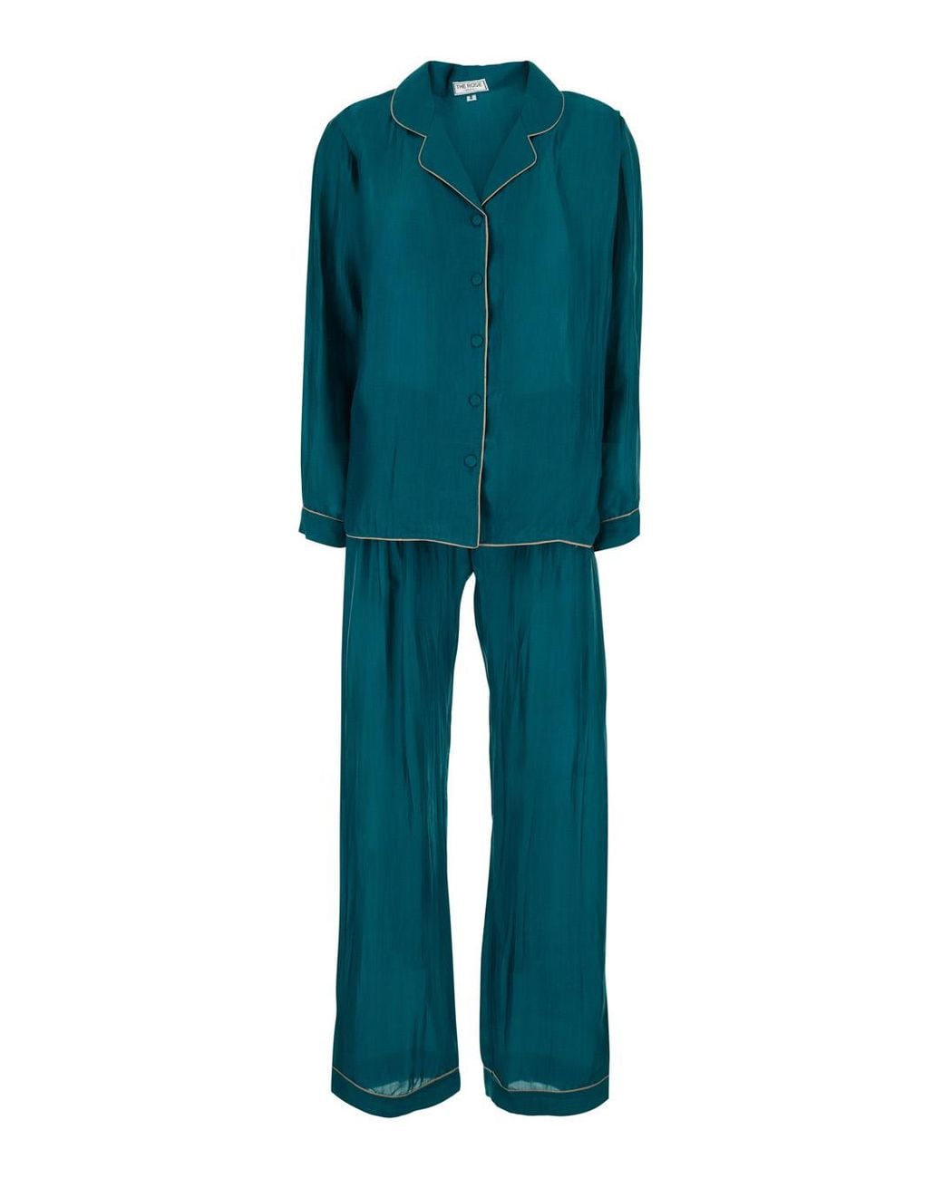 THE ROSE IBIZA Green The Rose Ibiza Silk Blend Pant Suit