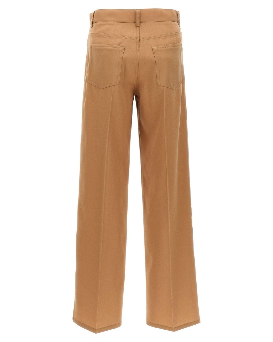 Jil Sander Natural Wool Gabardine Trousers