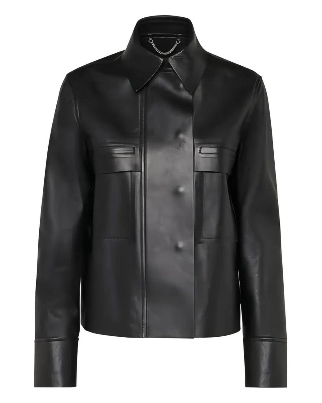 Ferragamo Black Leather Jacket