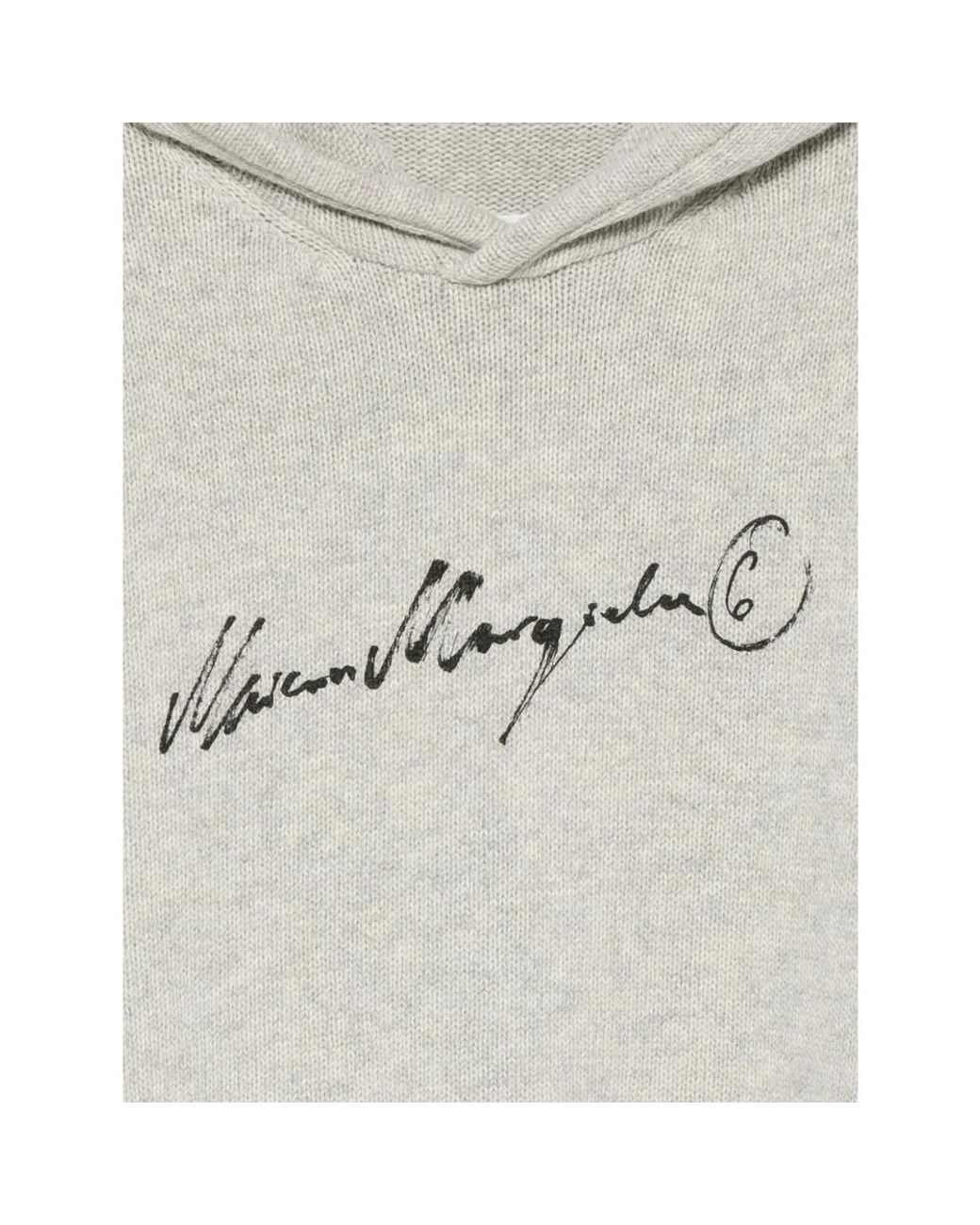 MM6 by Maison Margiela White Cotton Knit Jumper for men