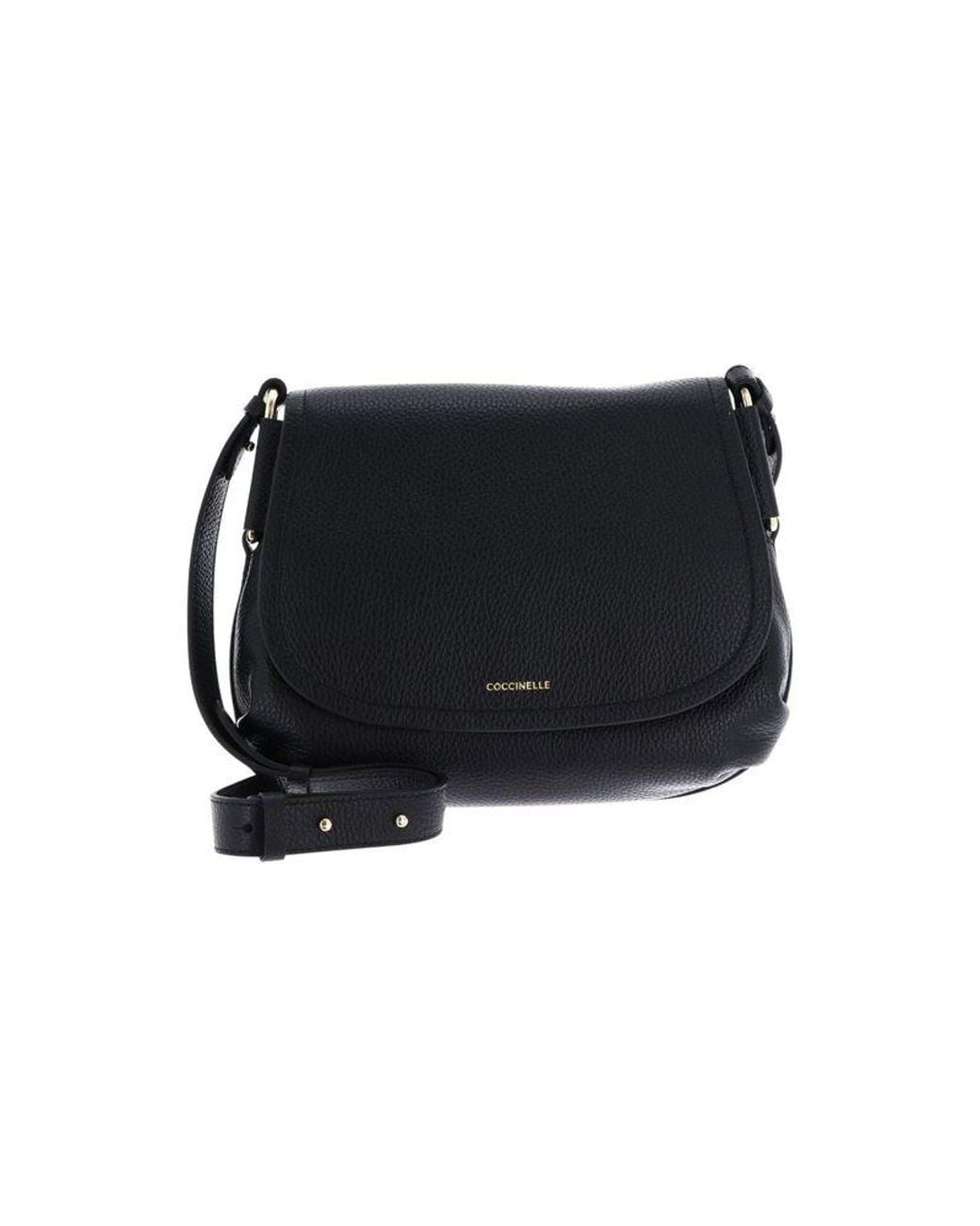 Coccinelle Black Crossbody Bag Genuine Leather