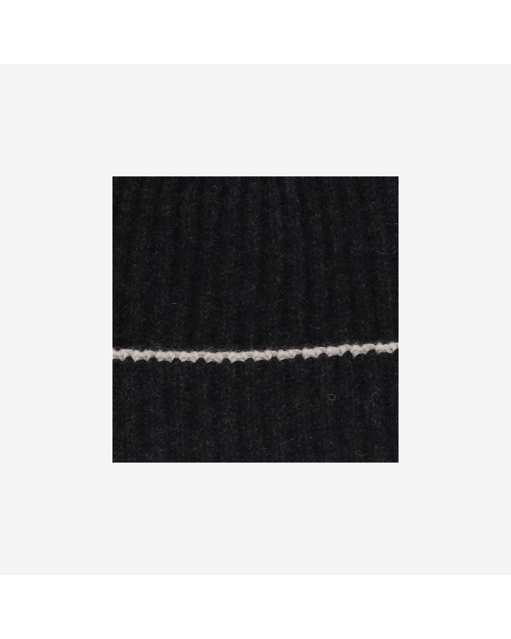 arch4 Black Beanie Ribbed Cashmere Hat