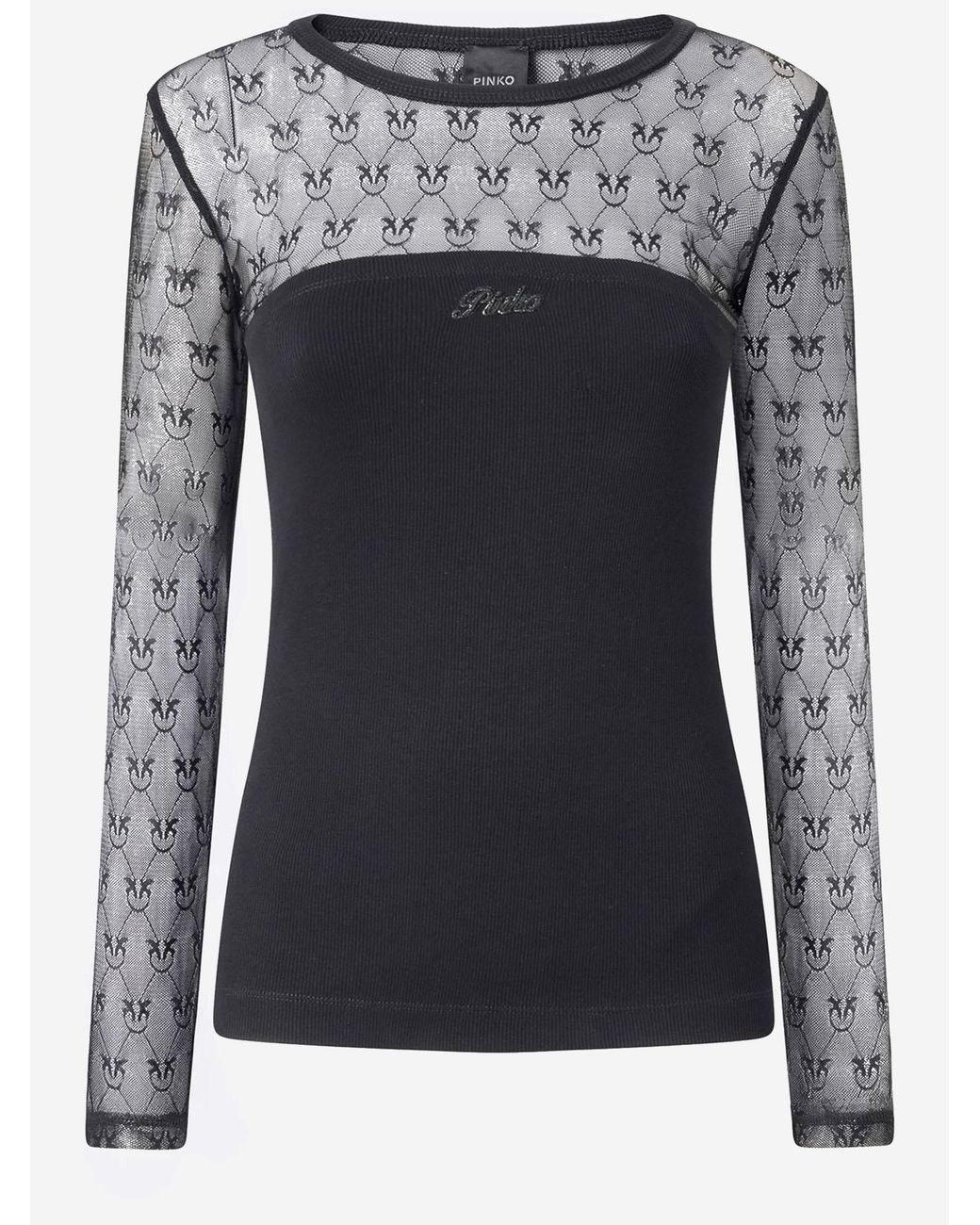 Pinko Gray Jersey Sweater Violinist Cotton