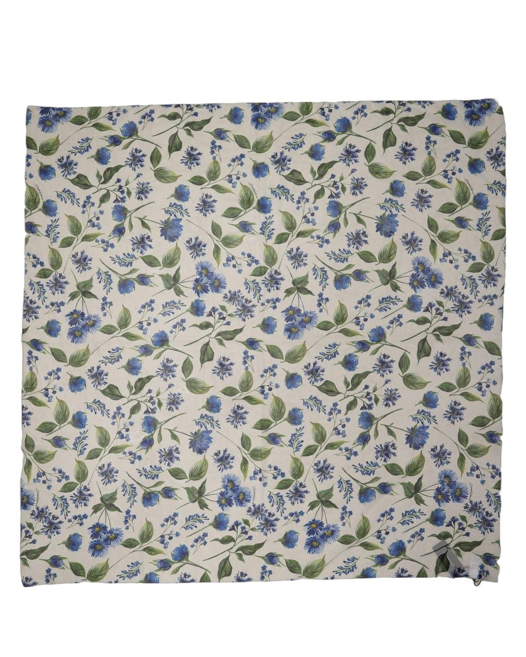 Dolce & Gabbana Gray Floral Square Foulard Scarf, Polyester