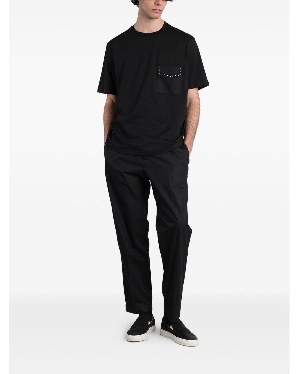 Low Brand Black Loose-Fit Trousers for men