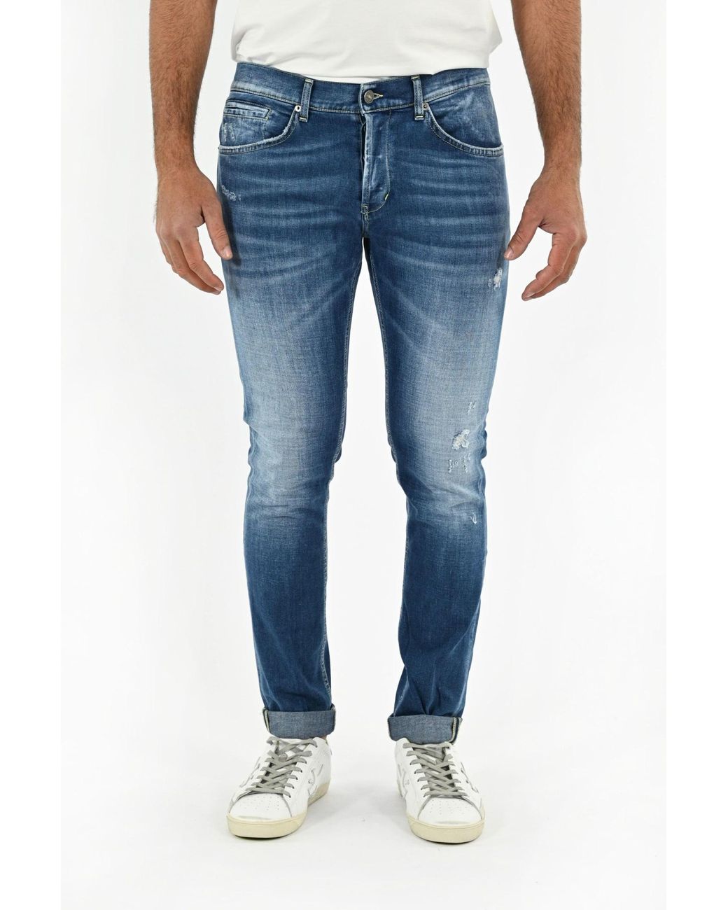 Dondup Skinny George Jeans In Stretch Denim in Blue for Men | Lyst