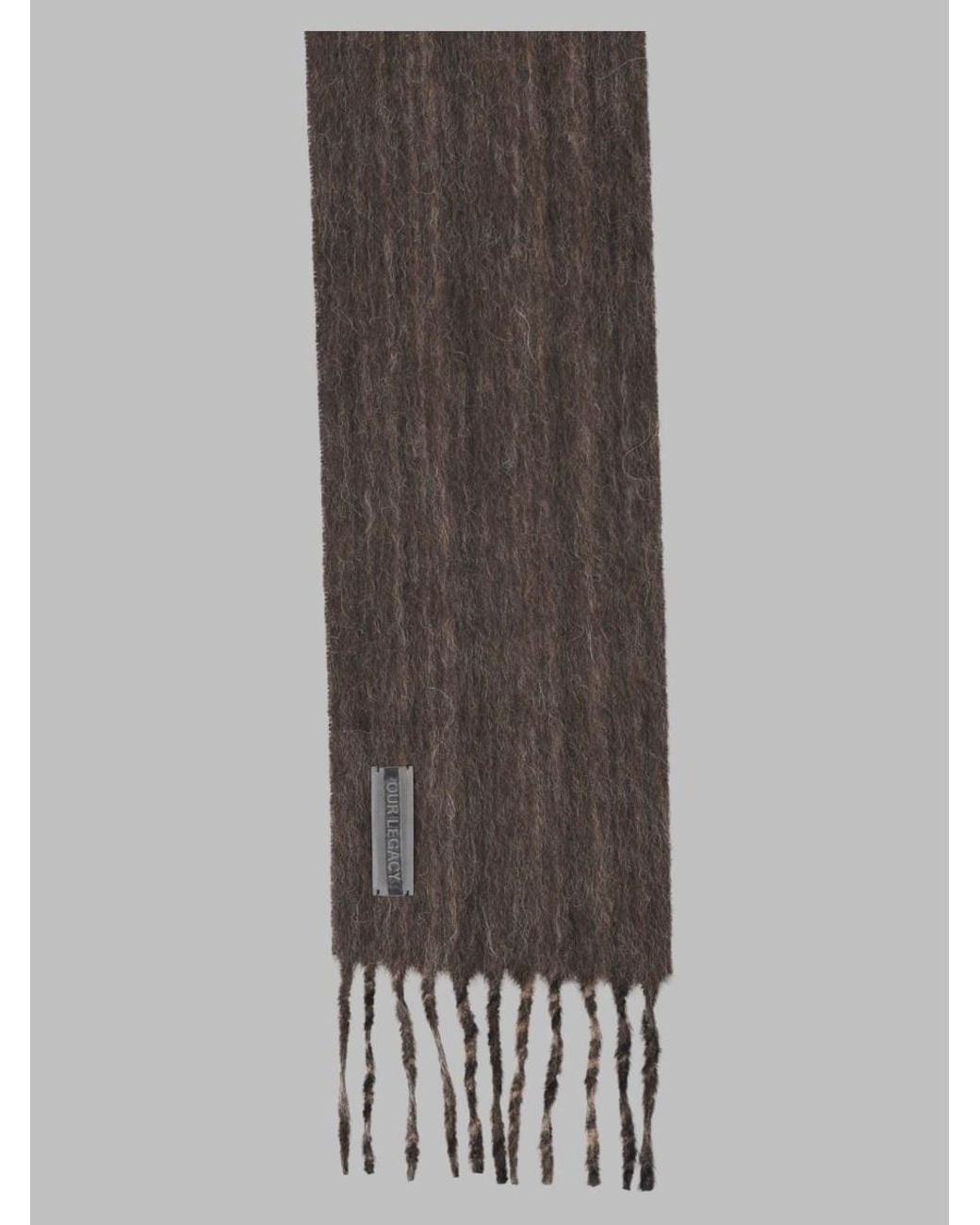 Our Legacy Gray Scarf Estate Alpaca Scarfs for men