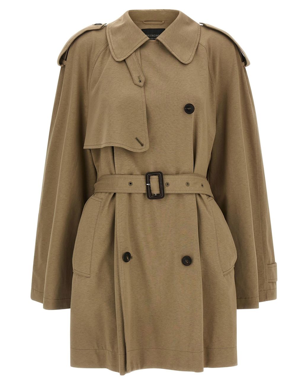 Balenciaga Natural Cotton Trench Coat