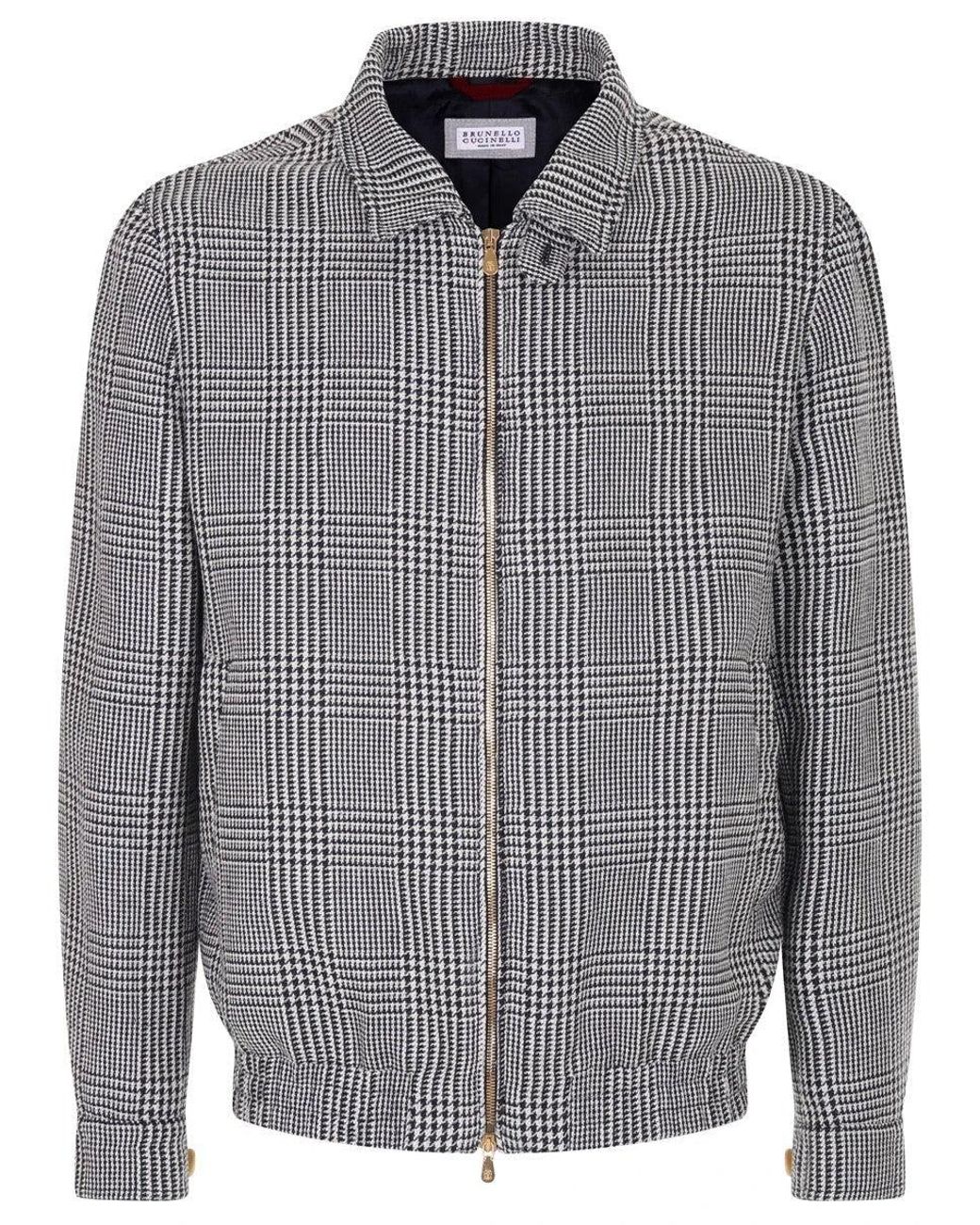 Brunello Cucinelli Gray Wool Blend Jacket for men