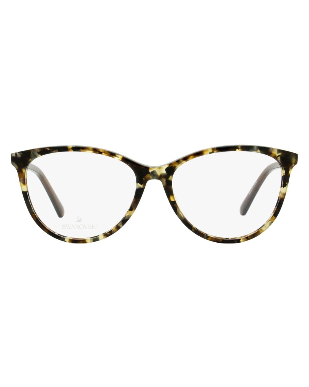 Swarovski Black Oval Eyeglasses Sk5396 055 52Mm Plastic (Acetate)/Metal