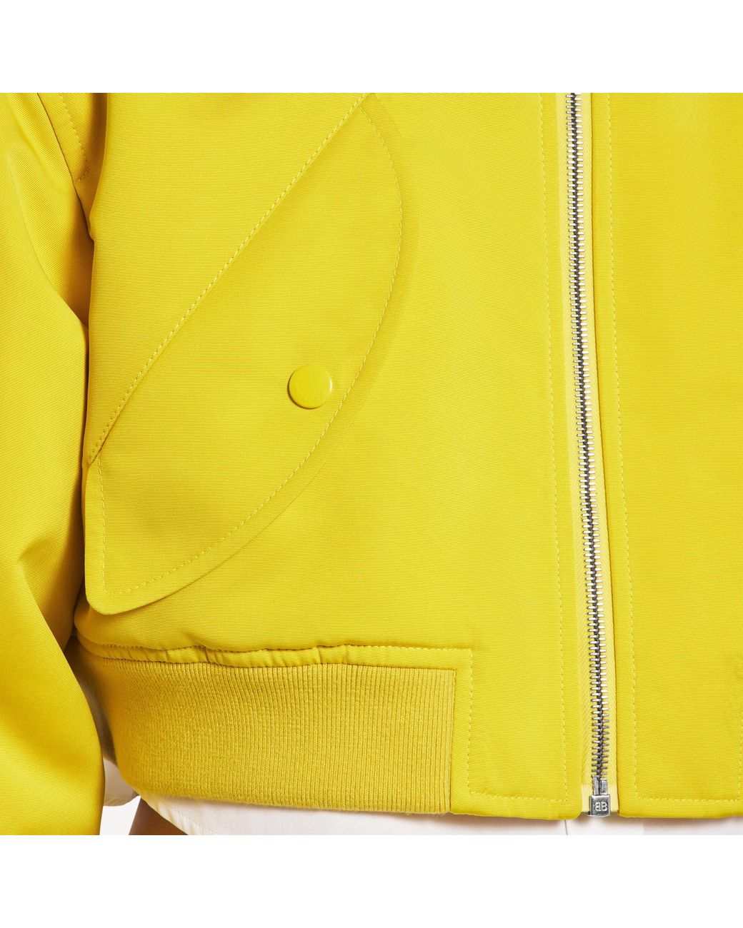 Balenciaga Yellow Cropped Bomber Jacket