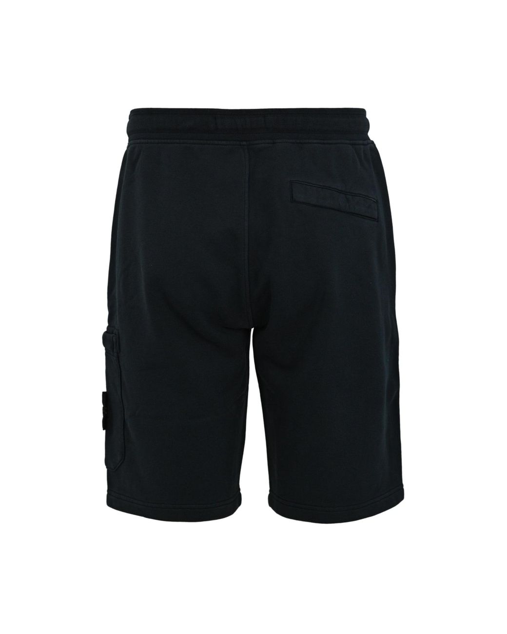 Stone Island Fleece Bermuda Shorts 64651 in Black for Men Lyst UK