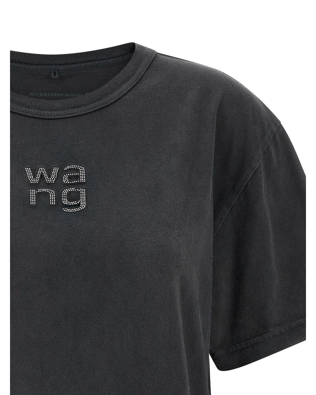 T By Alexander Wang Black Cotton T-Shirt