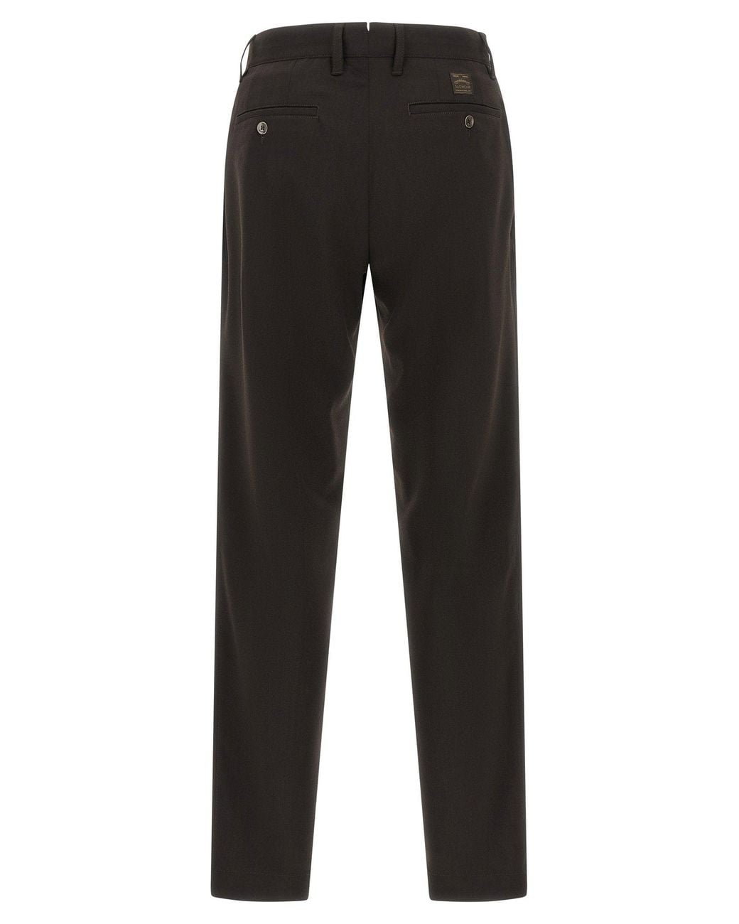 Incotex Black Pleated Wool-Blend Trousers for men