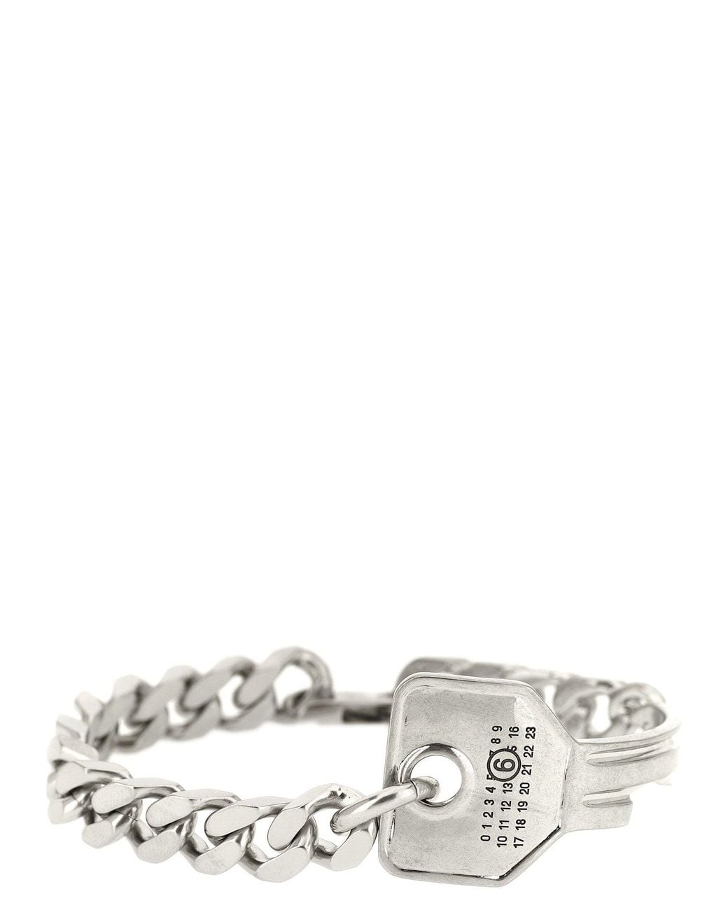 MM6 by Maison Margiela White Key-Charm Chain Bracelet