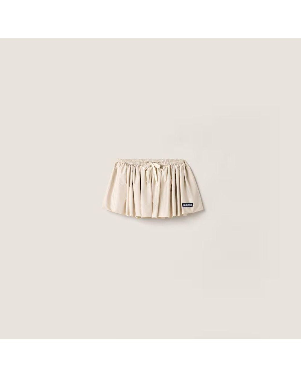 Miu Miu Natural Miu Miu Pleated Skirt