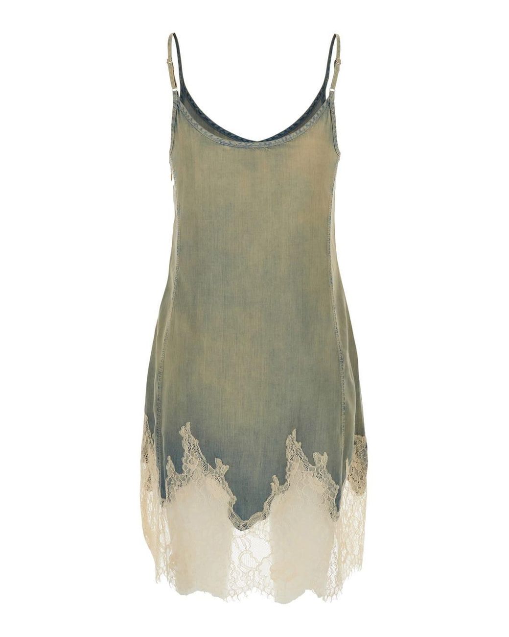 DIESEL Green De-Odry-S Long Dress With Print Details