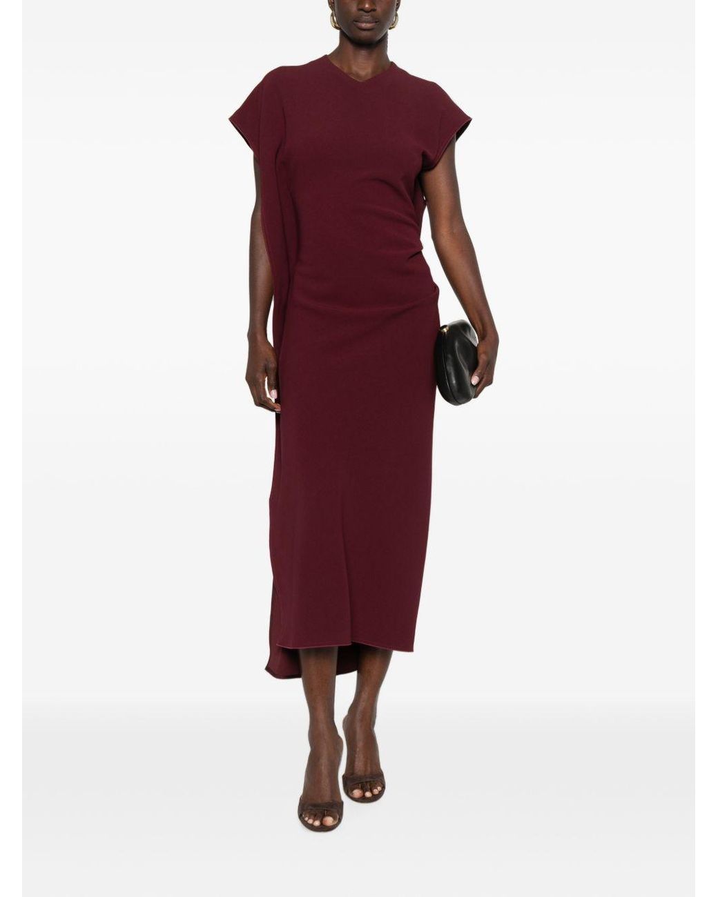 Victoria Beckham Purple Dress Victoria Viscose