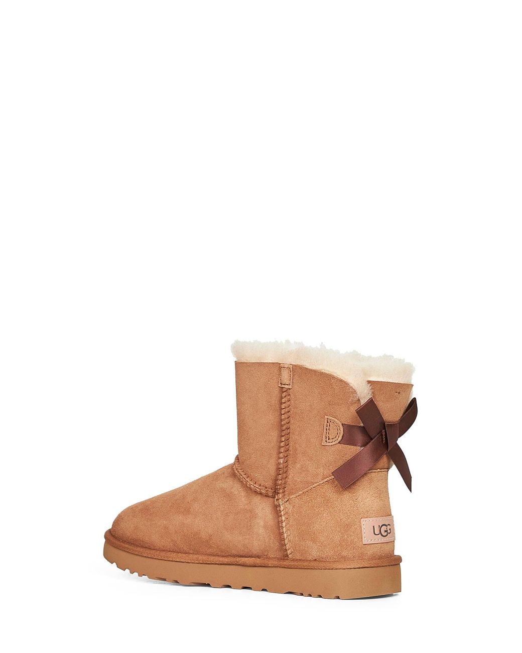 Ugg Brown Chestnut Mini Bailey Bow Ii Ankle Boots