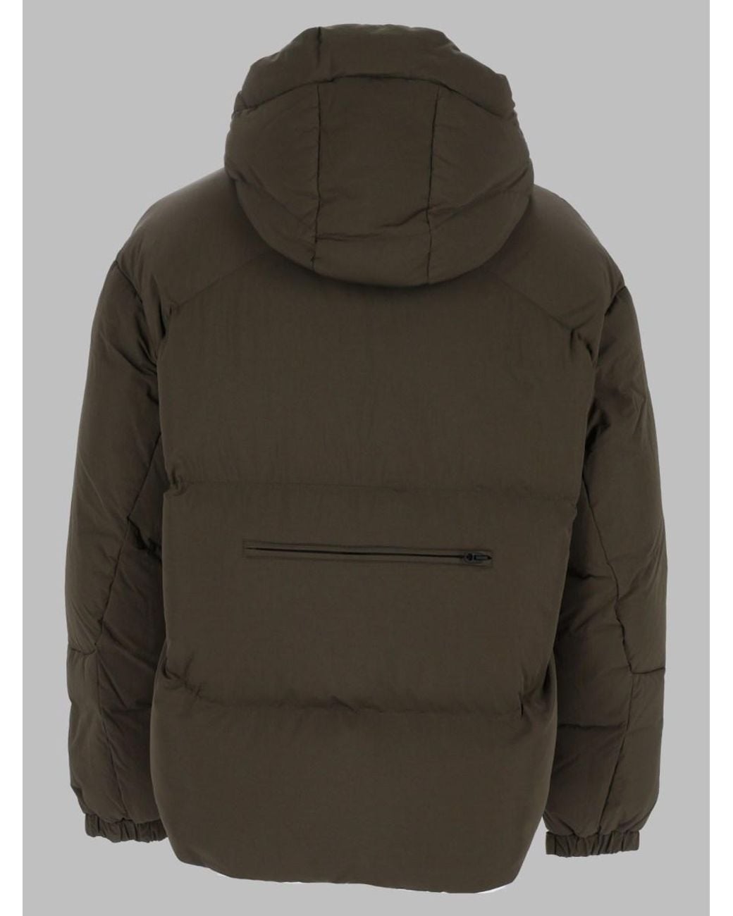 JG1 Green Hooded Nylon Jacket Polyamide for men