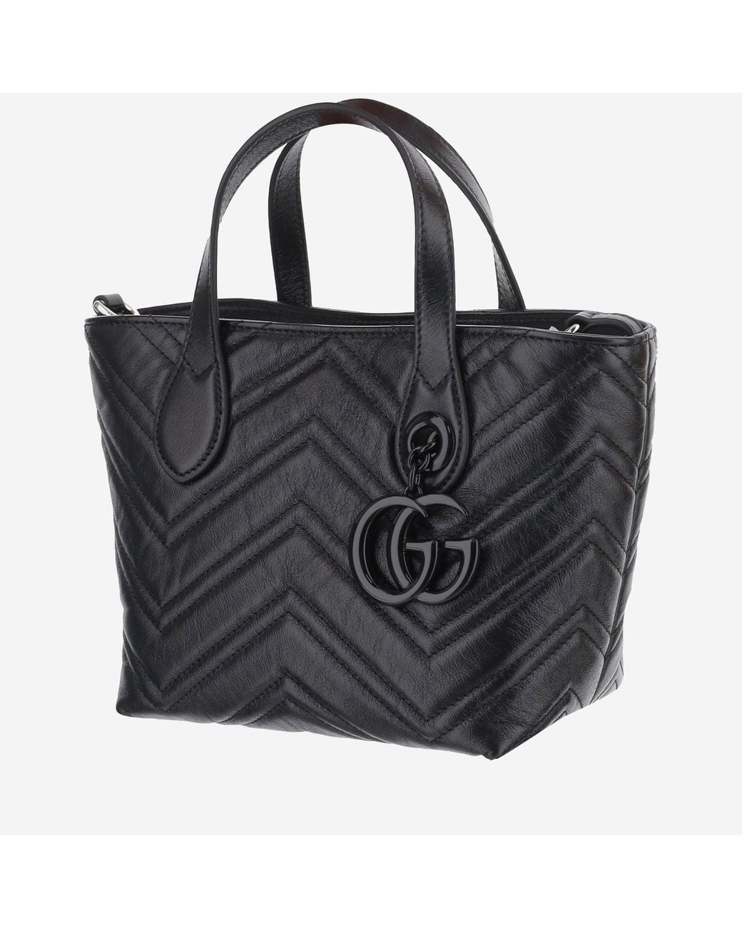 Gucci Black Nappa Leather Handbag Hand Bags