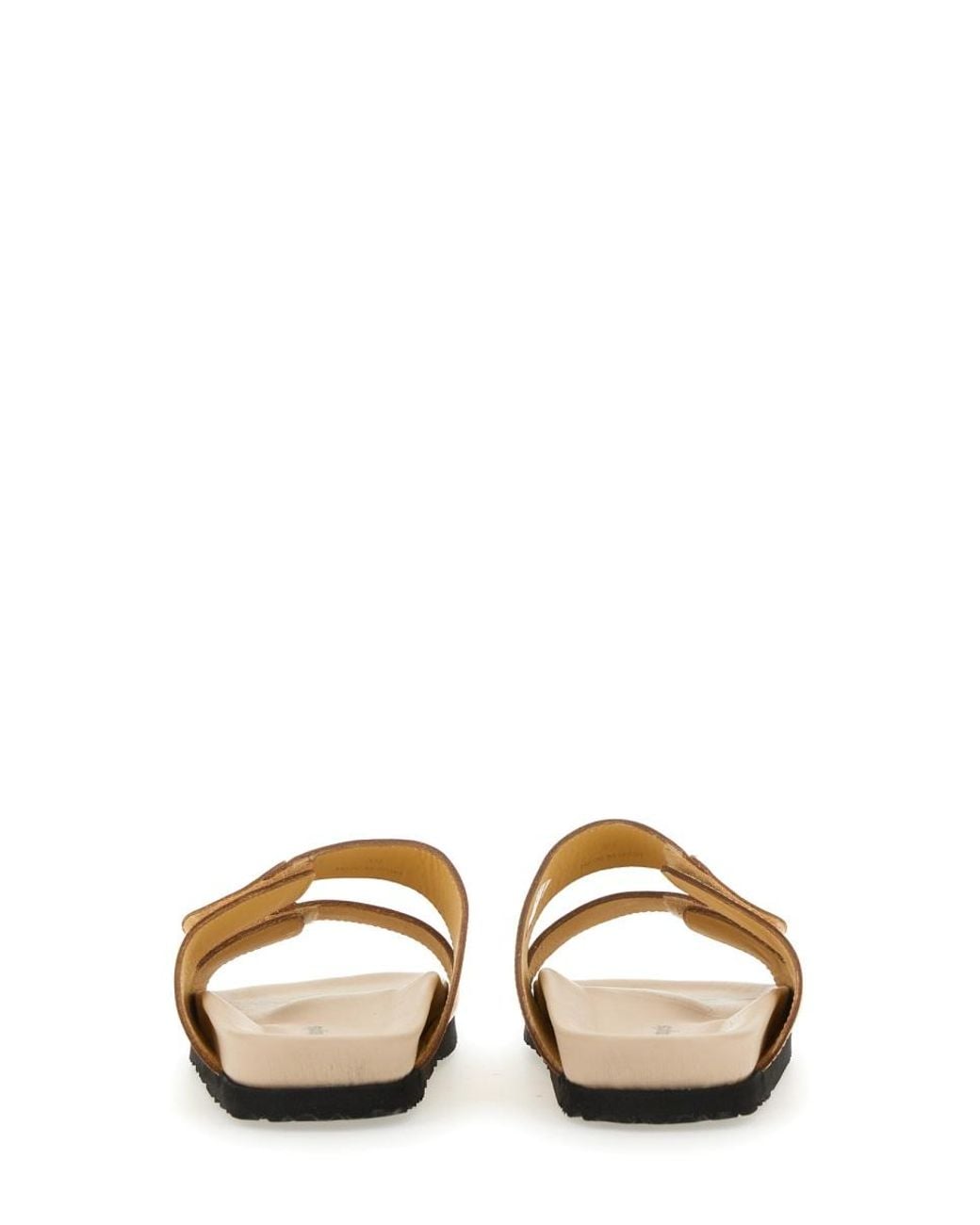 Palm Angels Natural Logo Sandal Lining Leather