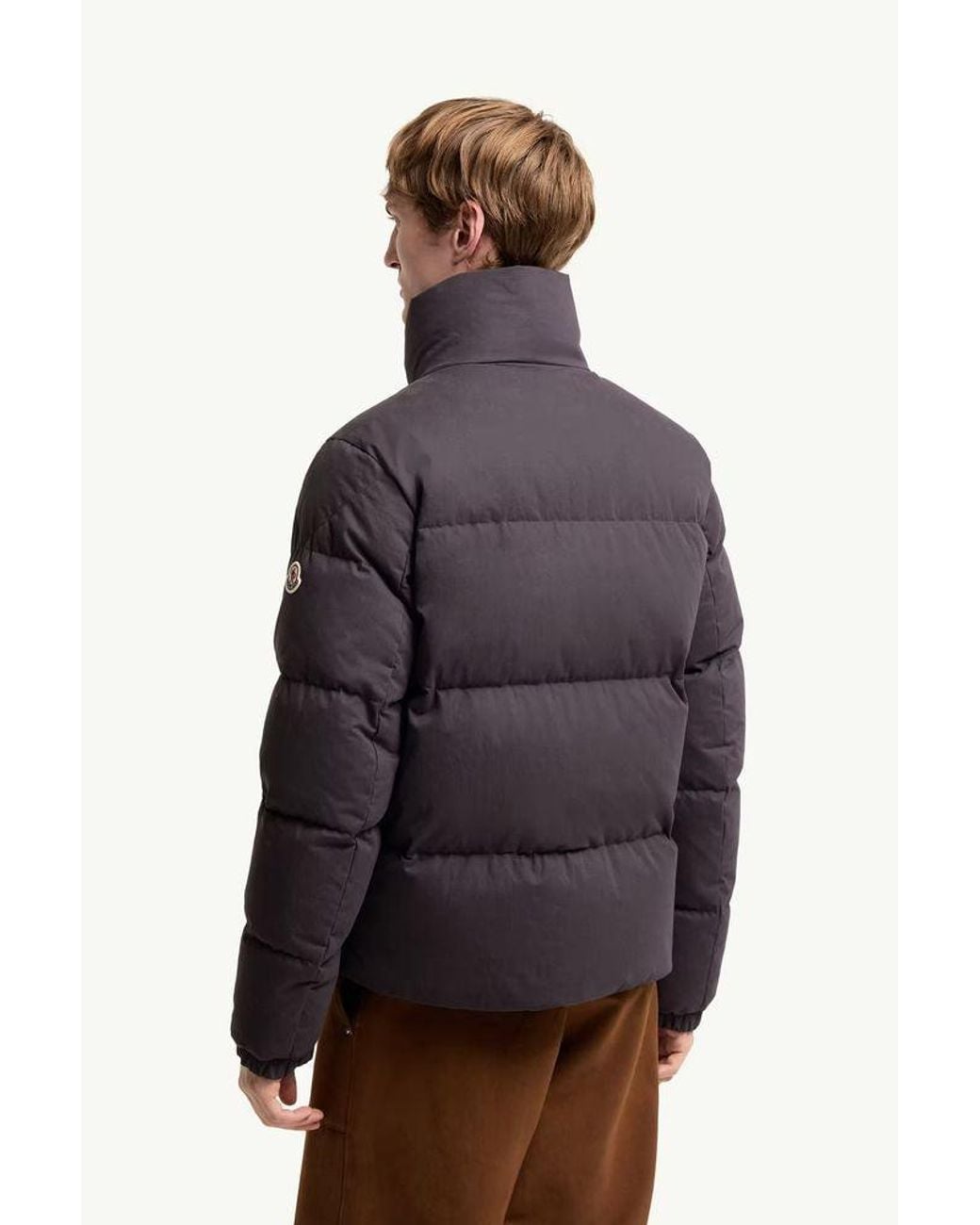 Moncler Purple Moncler Quilted Down Puffer Down Jacket — Charcoal