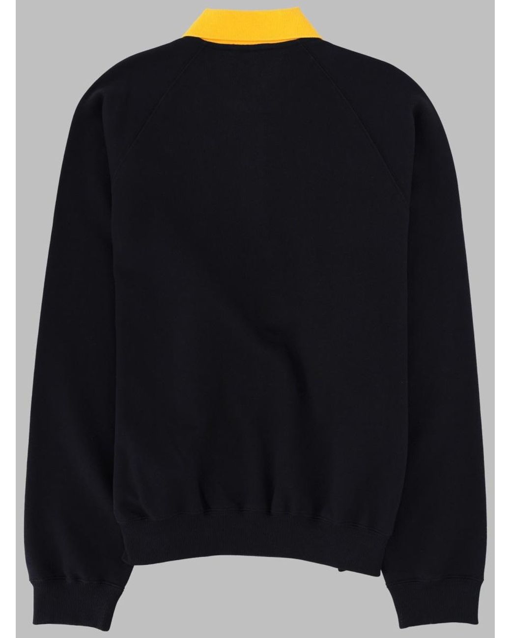 Versace Blue Versace Polo-Collar Cotton Sweatshirt for men