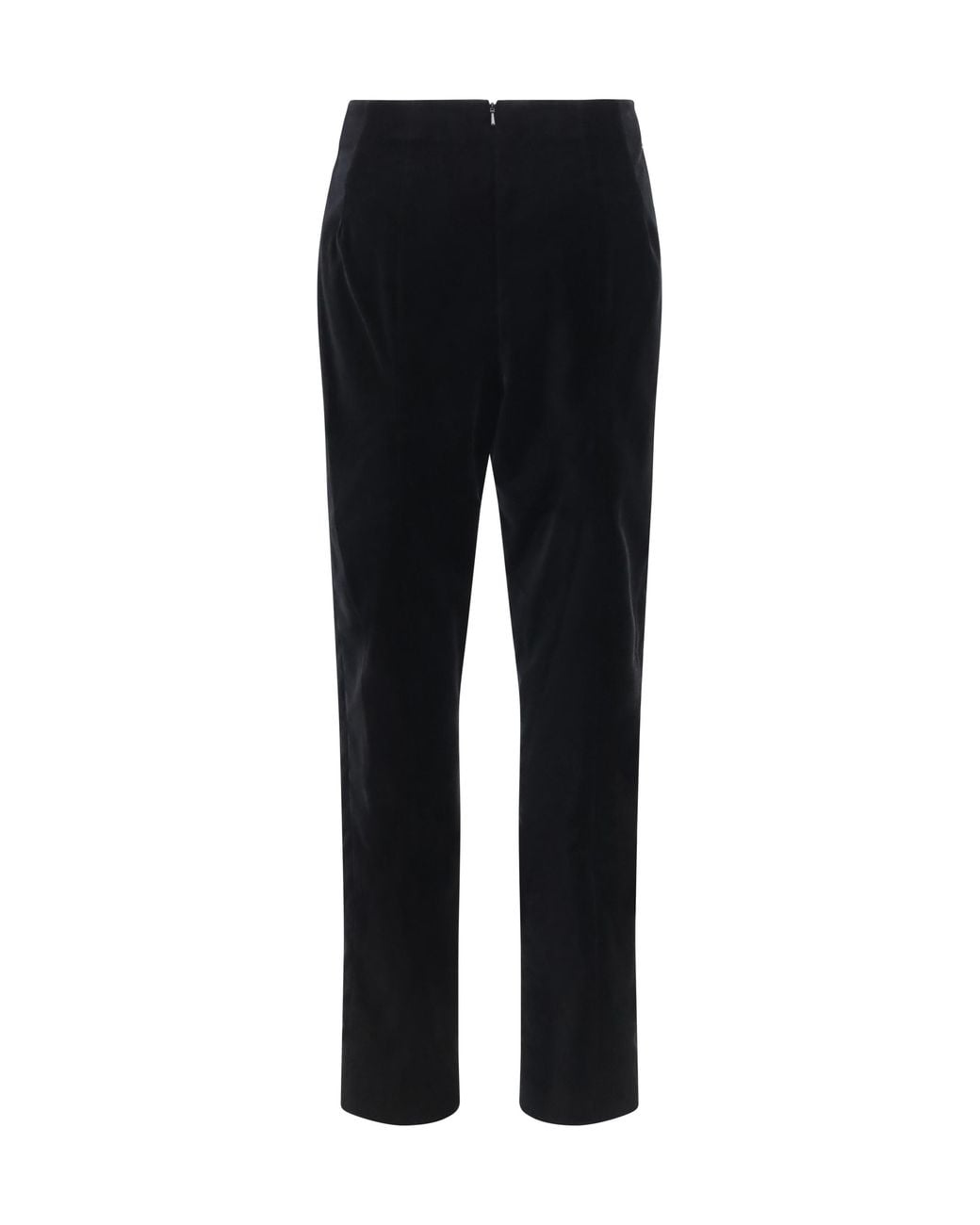 Khaite Black Ryden Cotton-Velvet Pants Cotton; Elastane Trousers