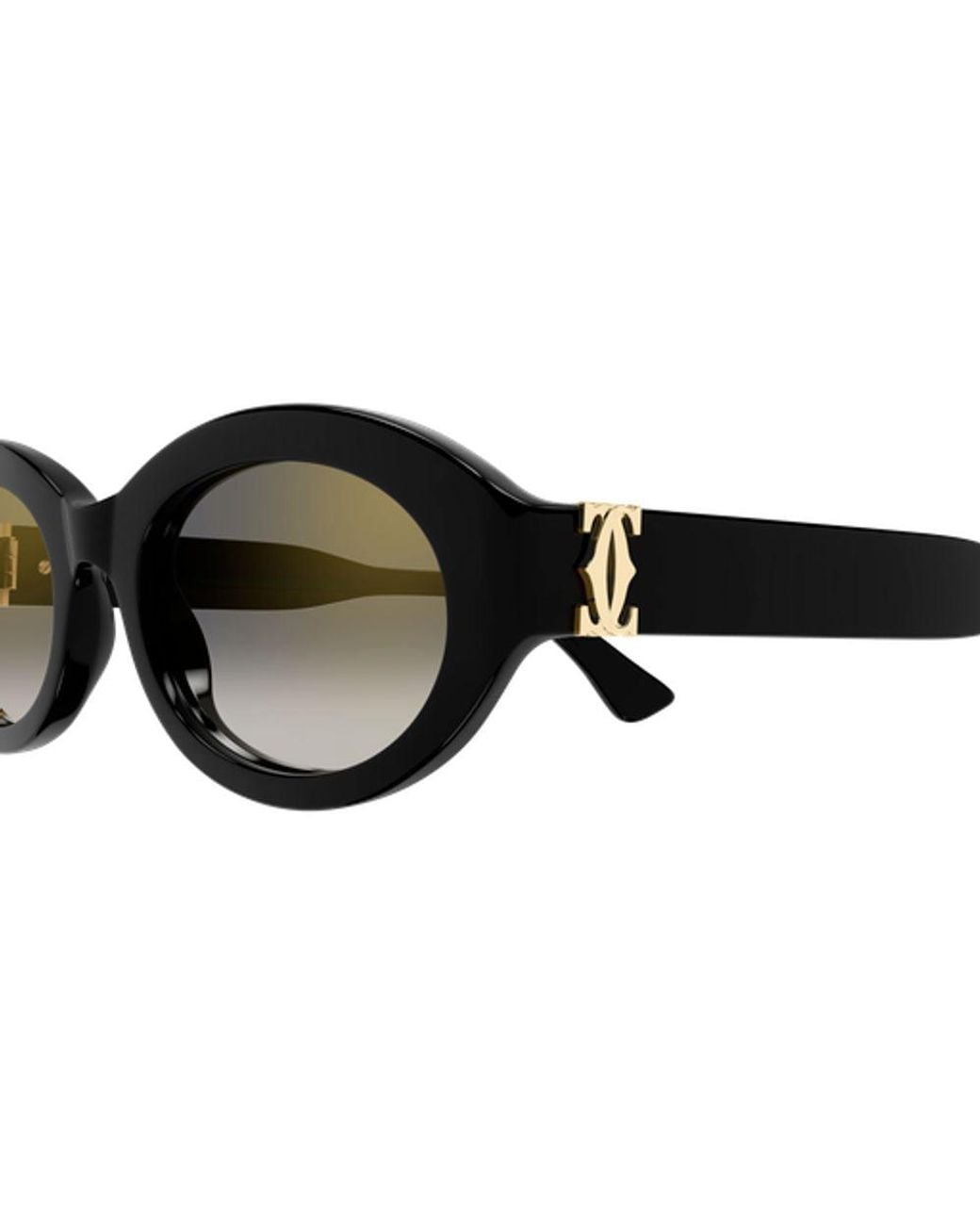 Cartier Black Cartier Eyewear Ct0588S Oval Frame Sunglasses for men
